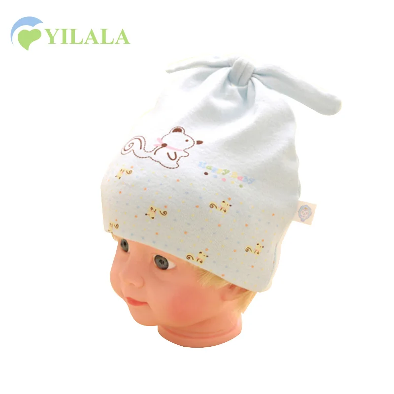 Шапка для новорожденных с изображением белки и кроличьих ушек головные уборы