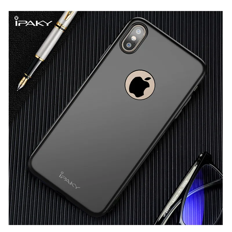 Чехол ipaky для iPhoneXS MAX полностью защитный чехол на 360 градусов + стекло Жесткий из