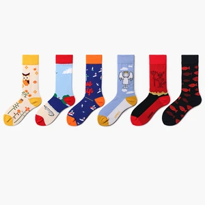 Забавные мультяшные носки женские Харадзюку с изображением ангела и дьявола крутые носки для скейтборда Sokken цветные модные хлопковые хипстерские носки