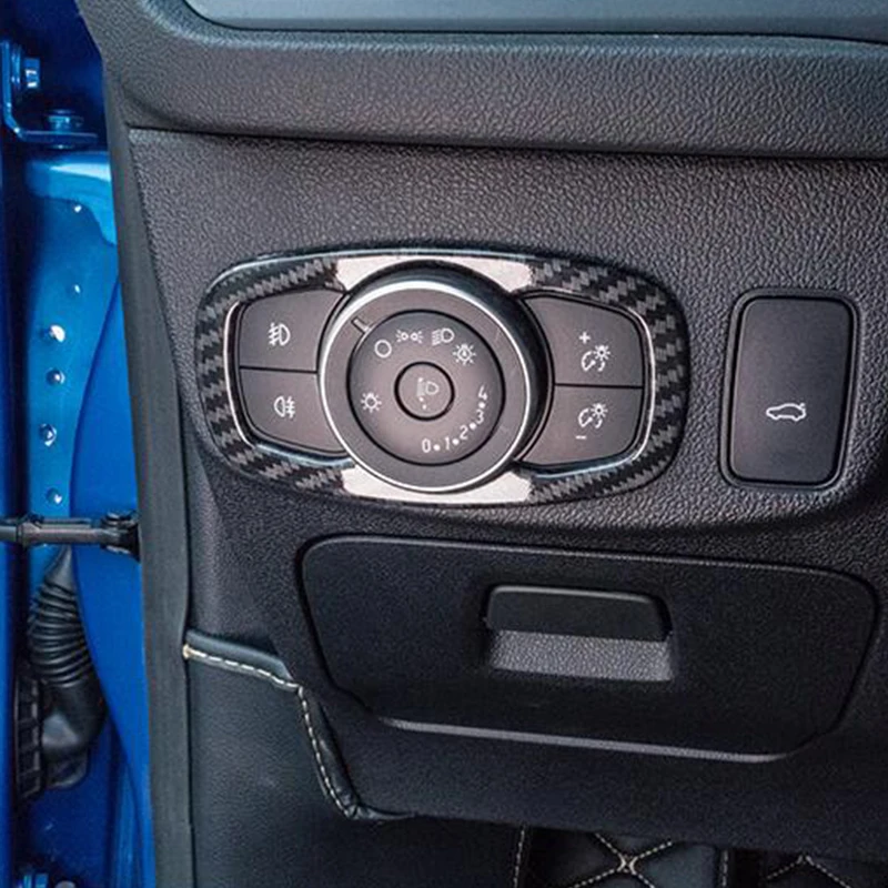 Для Ford Focus 2019 ABS Матовый/углеродного волокна автомобильных фар переключатель