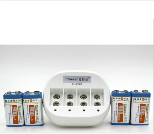 4 шт. литий-ионные аккумуляторные батарейки 900 мАч + зарядное устройство фонарик