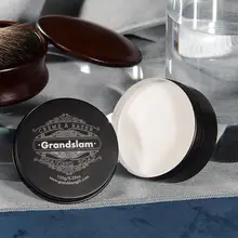 Grandslam мужской натуральный мягкий крем для бритья, мыло ручной работы для мужчин, 150 г/5,29 унций, парикмахерский салон, крем для бритья бороды, гладкая чистка лица