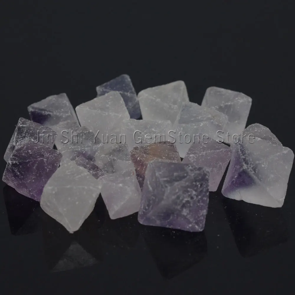 10-15 мм натуральный тонущий драгоценный камень фиолетовый флюорит октахедральные