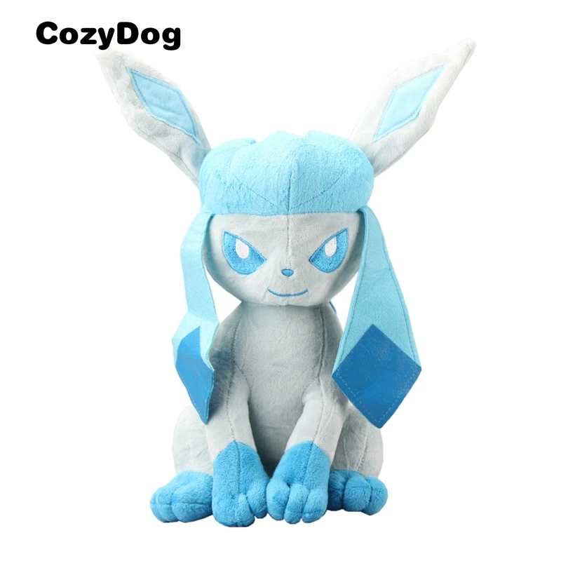 Glaceon 30 см Большой размер стоя Eevee Espeon Umbreon Sylveon Jolteon Плюшевые игрушки куклы аниме Eevee набивные куклы, игрушки для детей подарок - Цвет: Glaceon