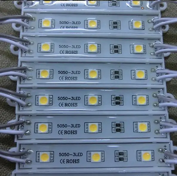 5050 smd 3 светодиодный модули Водонепроницаемый IP65 DC 12 В светло-зеленый красные