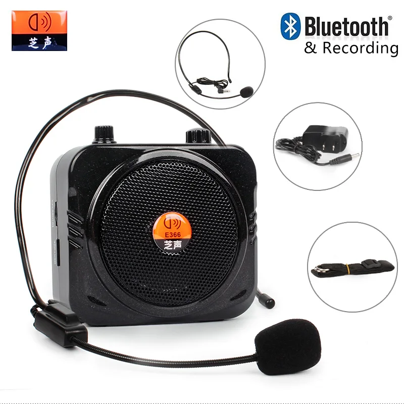 Портативный усилитель голоса обучающий динамик мегафон микрофон Wasit Clip FM TF USB
