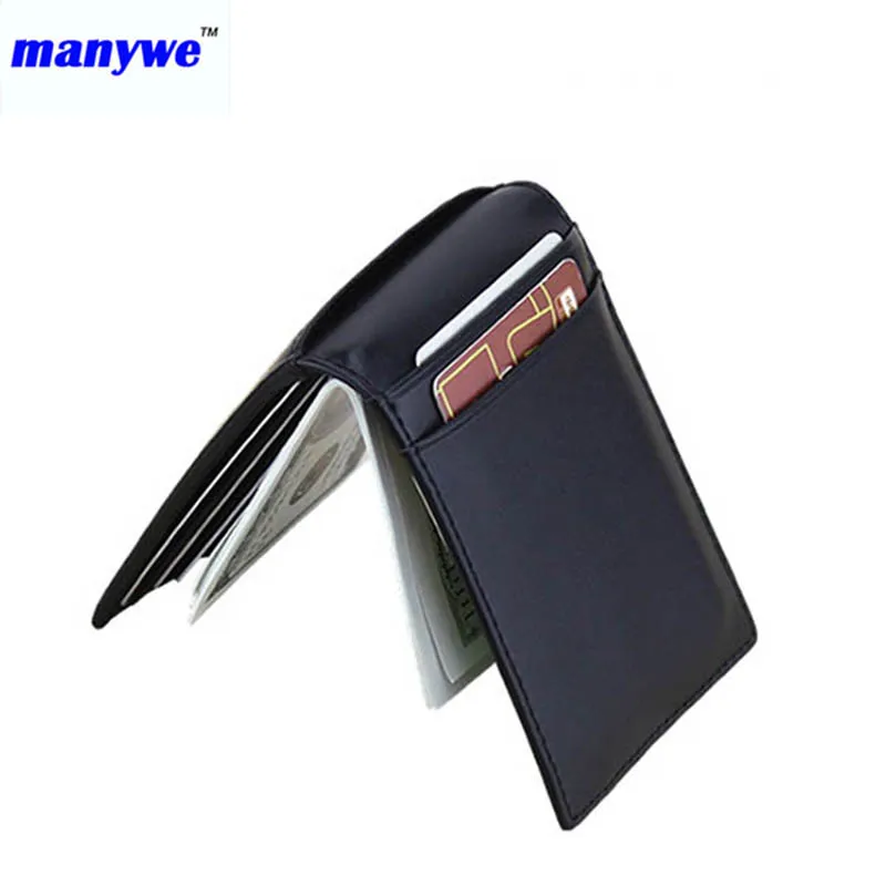 RFID Блокировка из натуральной кожи тонкий мужской зажим для денег твердые мужские
