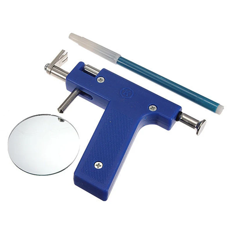Pro Steel Ear Nose Navel Body Piercing Gun Tool Kit 98pcs Instrument Studs Set Blue | Украшения и аксессуары