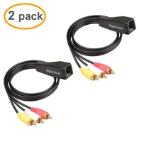 relper lineso 50m 3rca extender 2 pack 3 rca to rj45 balun component video and audio extender over cat56