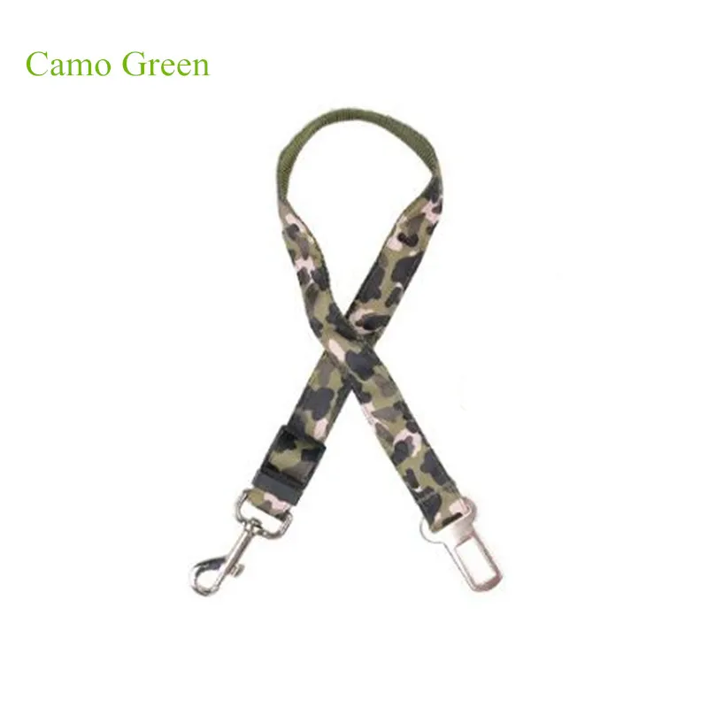 Camo Green Ремень безопасности с камуфляжным/леопардовым принтом для собак, кошек, щенков, домашних животных, спасательный пояс для кошек, Йоки, Тедди, ремни безопасности, поводок для ошейника - Цвет: Camo Green