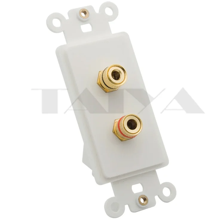 2 порта динамик банан звуковая коробка настенная пластина Поддержка бесплатный