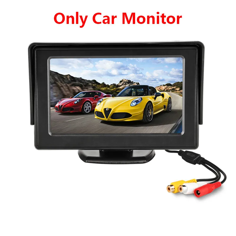 Only Car Monitor Vtopek автомобильный монитор 4," дисплей для камеры заднего вида TFT ЖК-экран резервная камера HD цветной PAL/NTSC 12V автомобильная система парковки - Цвет: Only Car Monitor