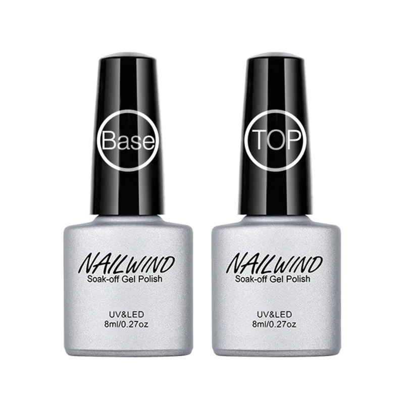 Base and Top Coat NAILWIND, 8 мл, чистый, 8031-8060 цветов, Гель-лак для ногтей, замачиваемый, УФ светодиодный, стойкий лак для ногтей, грунтовка, Гель-лак для ногтей - Цвет: Base and Top Coat