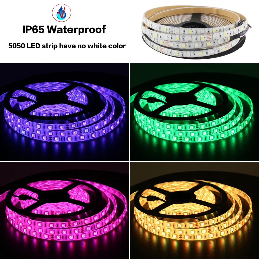 Rgbww RGBW светодиодный светильник 12 В 5050 5 м 10 водонепроницаемый RGB теплый белый