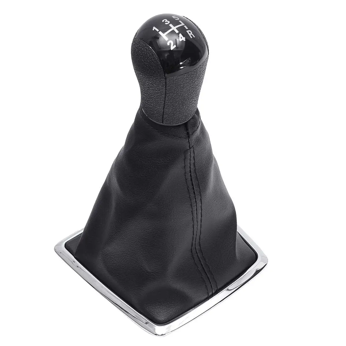 Черный 5 скоростей, ручка переключения передач, рычаг Gaitor Gaiter Boot Cover для Ford Focus MK II 2005 2006 2007 2008 - Название цвета: Черный