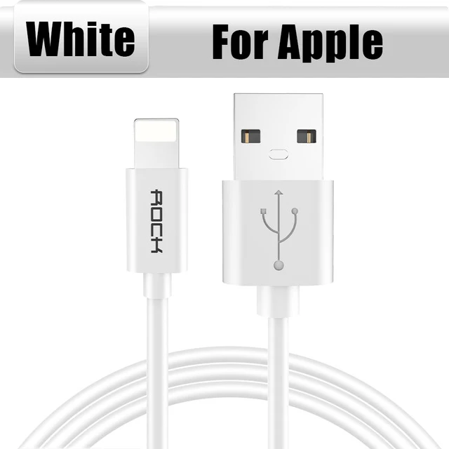 white USB кабель для iPhone X, 8, 7, 6, 5, 6 S, 1 м, a, кабель для быстрой зарядки, USB кабели для синхронизации данных для iPhone 5S, 5C, SE, iPad, Usb шнур для зарядного устройства - Цвет: white