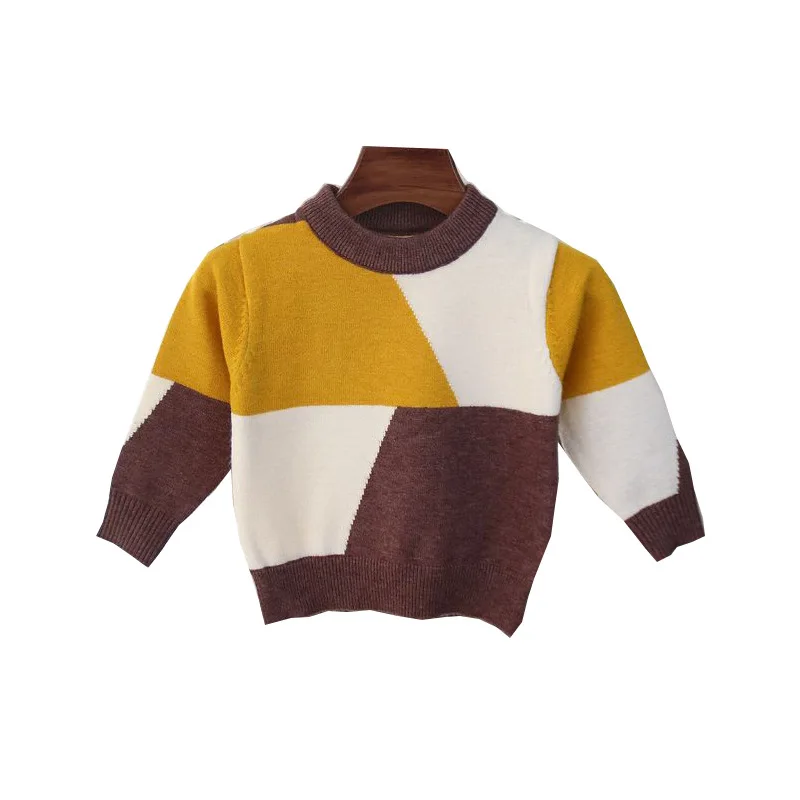 Повседневный стиль Осенние вязаные свитера для мальчиков Зимние детские и