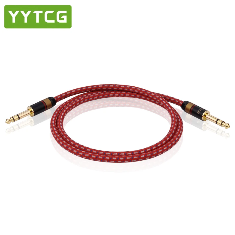 YYTCG HIFI стерео 1/4 &quot6 35 мм до 6 штекер экранированный аудио кабель для микрофона