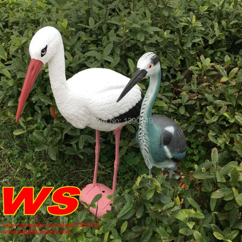 Beautiful Decorative For Your Fantastic Garden Yard Plastic Stand Bird Animal Outdoor Landscape Lawn ornament Artifical Crane |