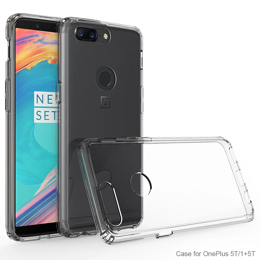 Oneplus5T чехол Oneplus 5 T мягкий силиконовый бампер противоударный жесткий прозрачный