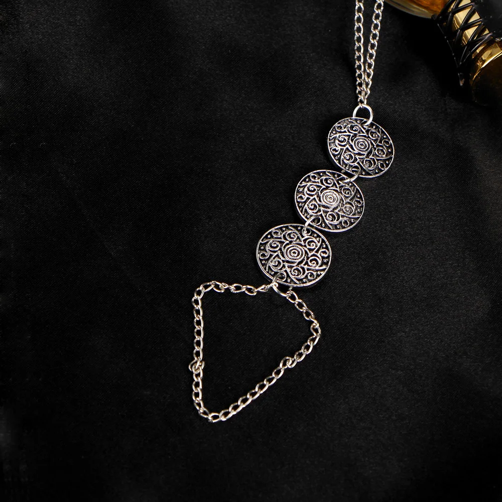 Антикварные серебряного цвета многослойный цепочка ножные браслеты для женщин