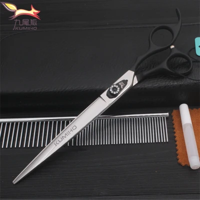 8inch cutting KUMIHO профессиональный комплект для ухода за шерстью домашних животных прямые ножницы филировочные ножницы и изогнутые ножницы Япония 440C 7 дюймов и 8 дюймов - Цвет: 8inch cutting