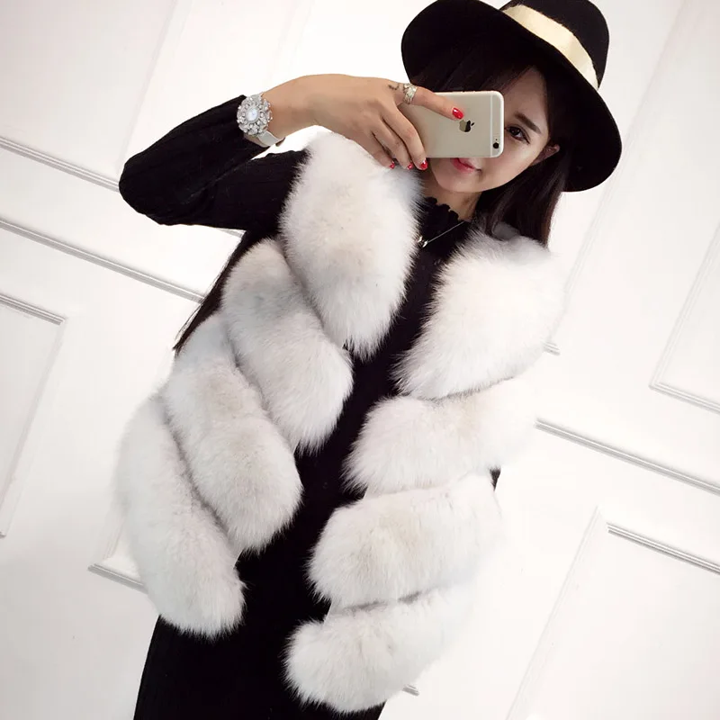 Женская Шуба 2017 новый мех жилет из лисьего меха бесплатная доставка модная