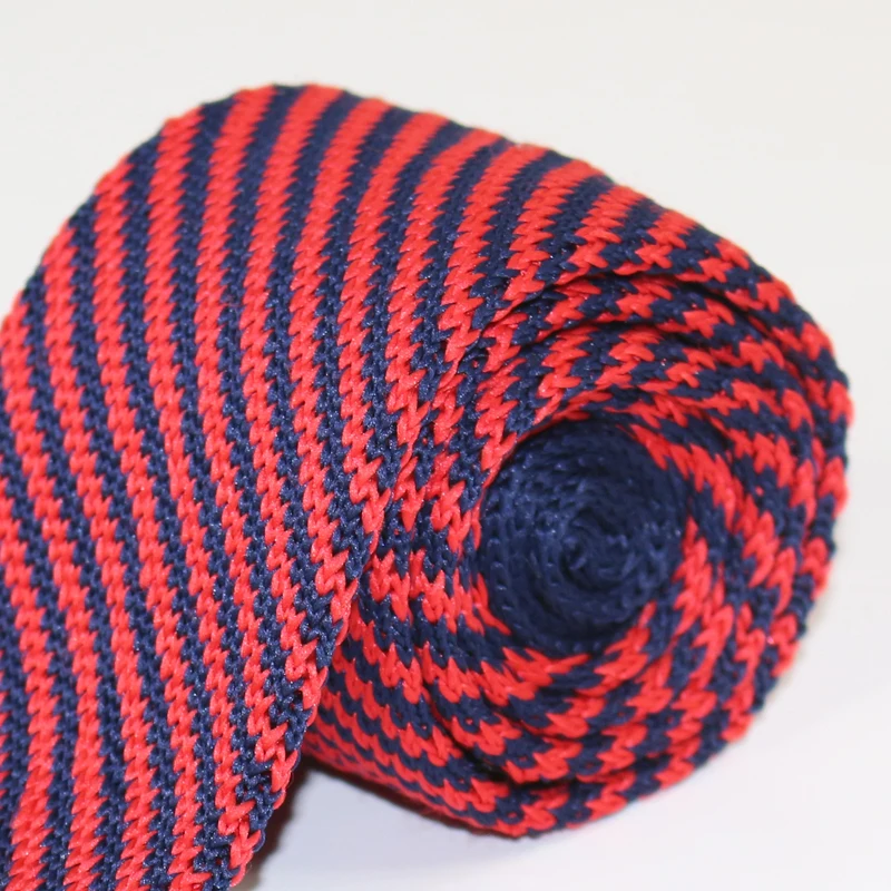 Новые полосатые трикотажные Для мужчин S галстуки полиэстер трикотажный галстук