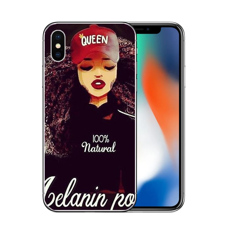 Модный черный чехол для телефона девочек силиконовый из ТПУ iphone 6 6S 7 8 Plus 5S 5 SE X 10 XR