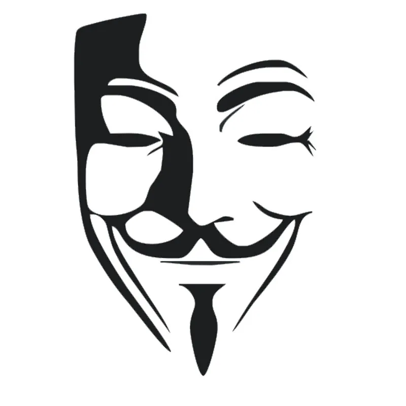1 шт. 15*10 см анонимная маска секси мужская обувь Стикеры окна автомобиля грузовика