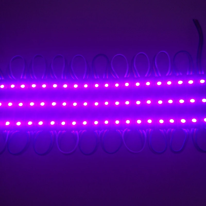 Светодиодный водонепроницаемый модуль 5050 20 шт. 3 светодиода 12 в пост. Тока|5050 led