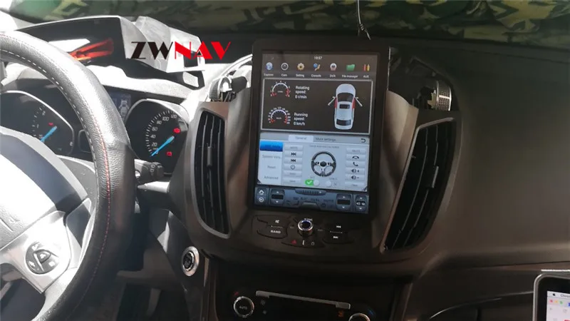 ZWNVA Tesla стиль экран новейший Android 6,0 64+ 2 Гб автомобильный dvd-плеер gps навигация Радио экран для Ford Kuga 2013