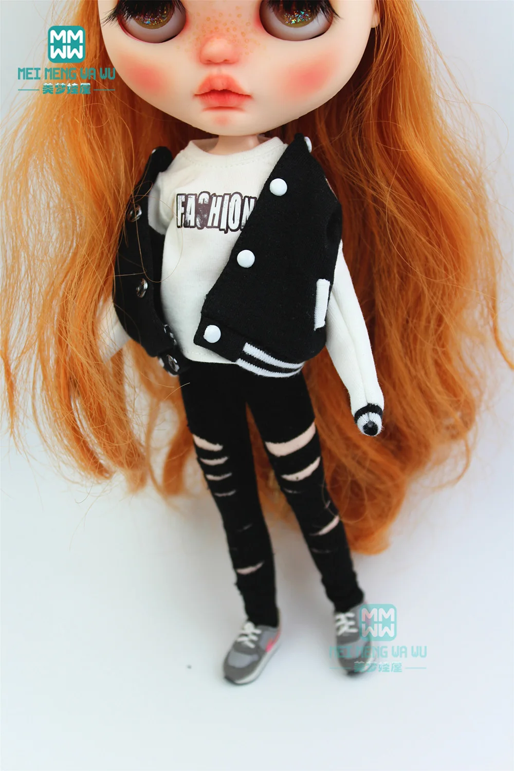 Одежда для куклы блайз 1 шт. модная футболка повседневная куртка штаны с