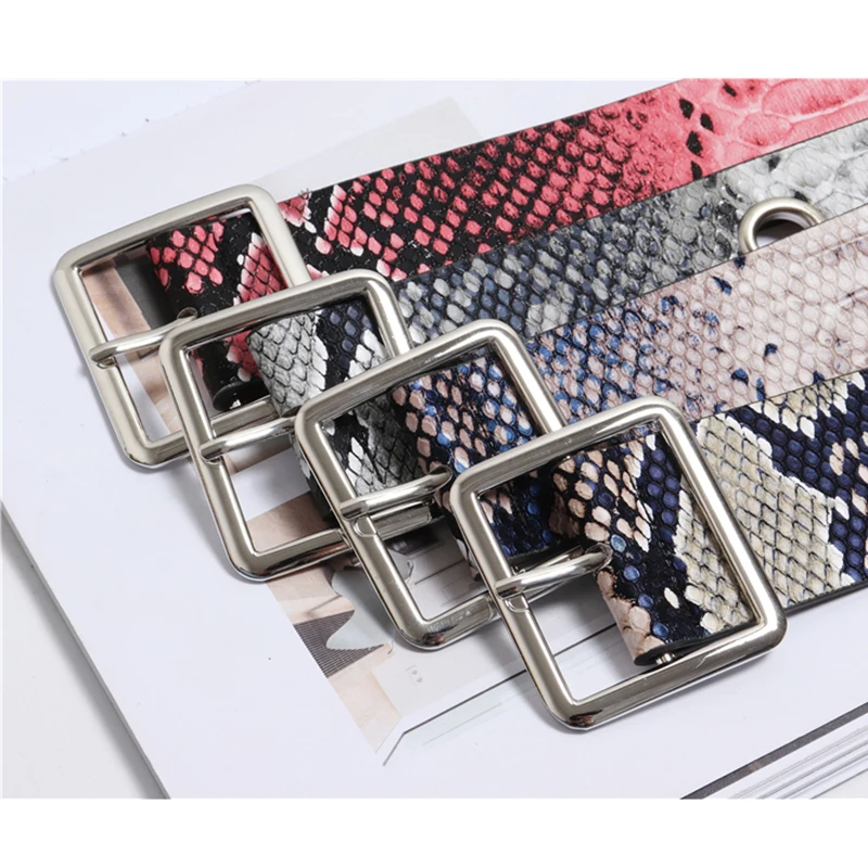 

HATCYGGO Vintage Snake Leather Belts Animal Belt 4.2 cm width Women Fashion Dress Accessories Ladies Belts Jeans Belts Ceinture