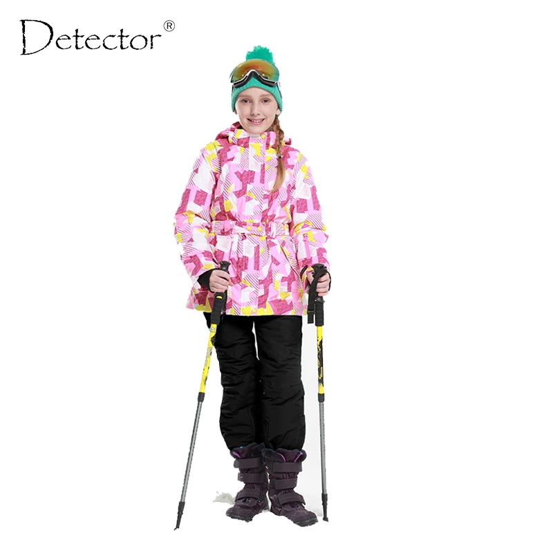 Детский Зимний лыжный костюм теплая водонепроницаемая ветрозащитная