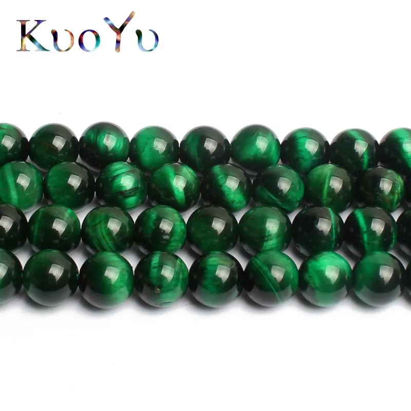 A + зеленый тигровый глаз бусины из натурального камня круглые для изготовления