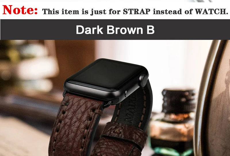 MAIKES из натуральной кожи ремешок для часов Orange Watch браслет для Apple Watch группа 44 мм 40 мм 42 мм 38 мм серии 4 3 2 iWatch