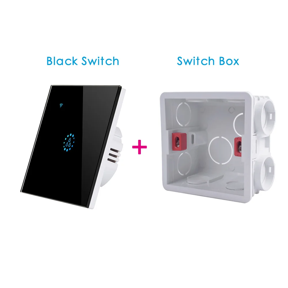 Black and Box Умный Wifi котел переключатель водонагреватель Переключатель ЕС Великобритания 20A мощное приложение Голосовое управление с Alexa Google Home Черный Котел переключатель - Комплект: Black and Box
