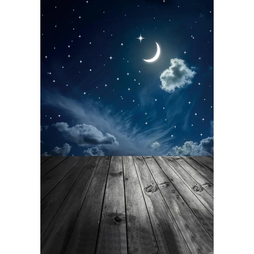 Тонкий Виниловый фон для фотосъемки на заказ для новорожденных студийный фон цифровая печать фон небо луна звезды F-2748