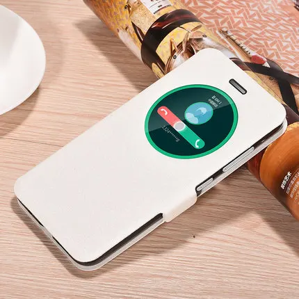Белый Для ASUS Zenfone 4 ZE554KL чехол с открытым окошком+ чехол из искусственной кожи для телефона s для ASUS Zenfone4 5," откидная крышка для ASUS ZE554KL оболочка - Цвет: Белый