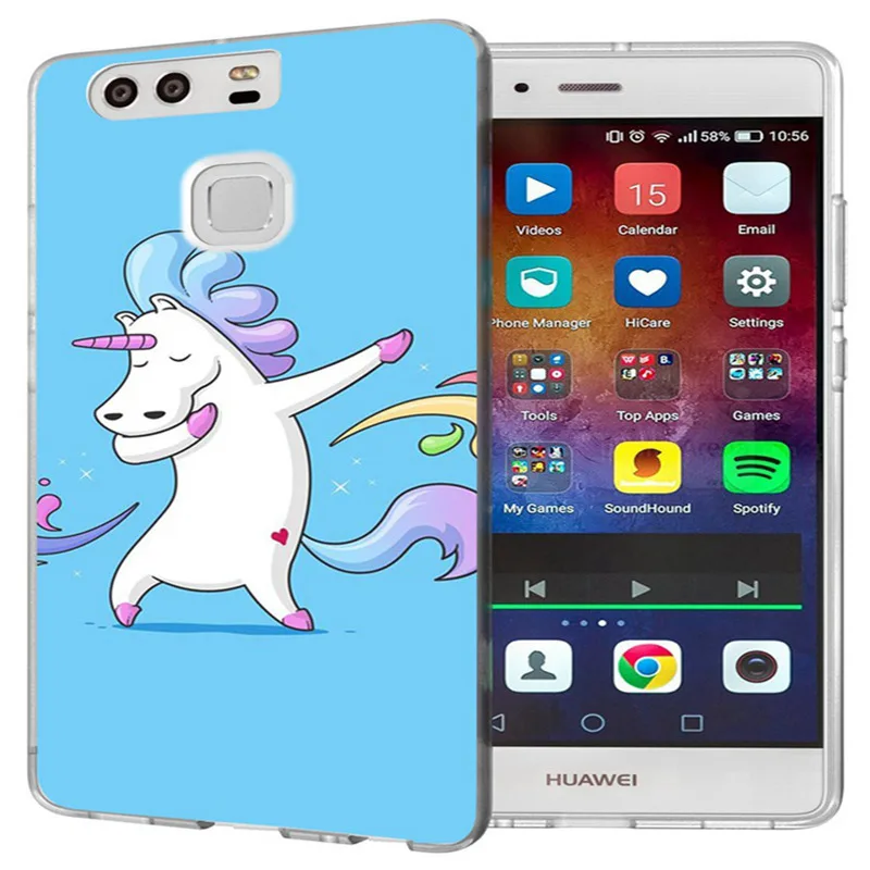 ТПУ роскошь для huawei P9 Lite/P8 Lite/P10Lite Y5 II 2 Y5ii Мягкая обложка дизайн любителей лошадей