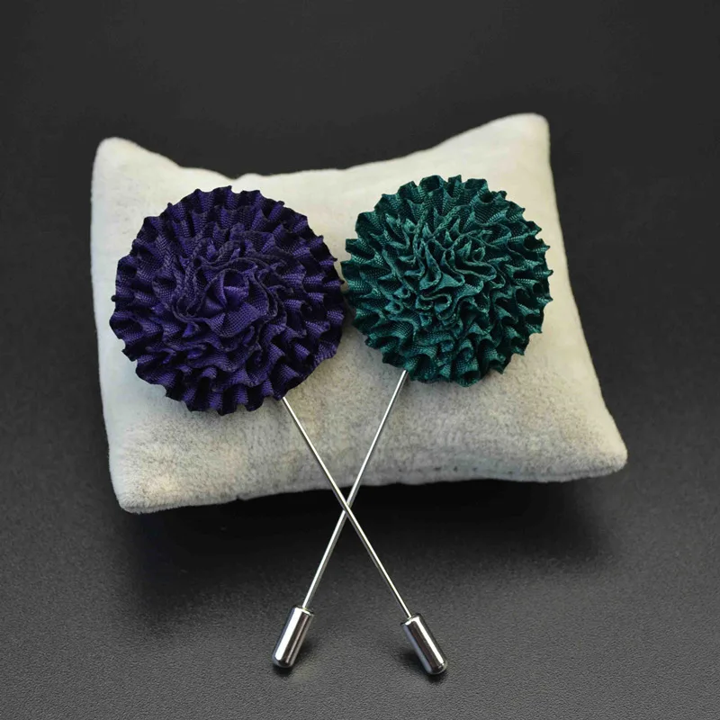 Мужская многослойная брошка Mdiger разноцветная тканевая ручной работы с