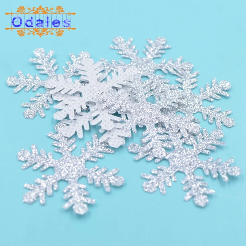 80 шт. разноцветные смешанные Рождественские снежинки Ome стол для рождественской
