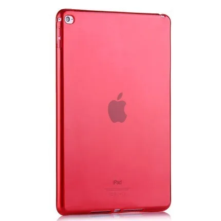 Red for mini 4 5 Мягкий чехол для iPad mini 4 5 7,", силиконовый чехол, прозрачный мягкий чехол из ТПУ, тонкий прозрачный чехол для iPad mini5 - Цвет: Red for mini 4 5