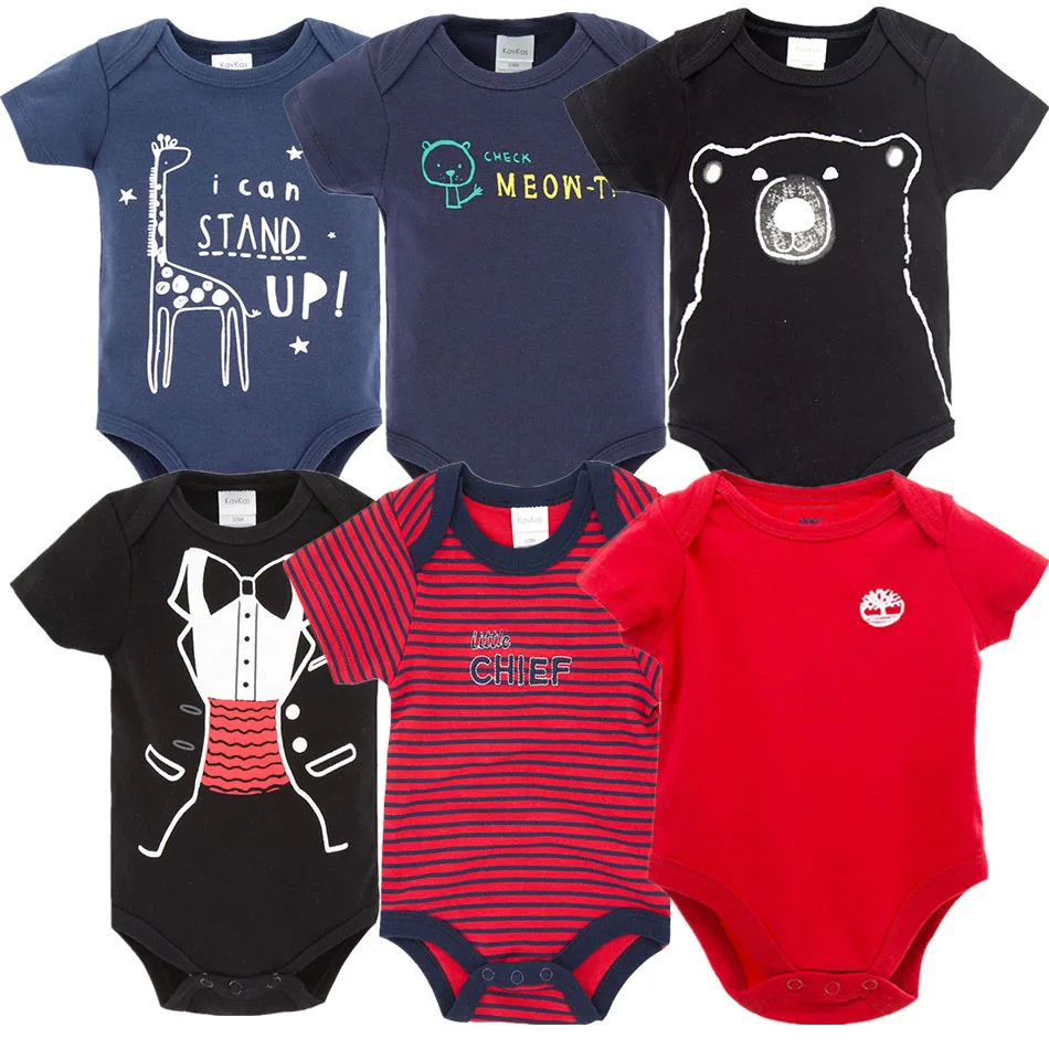 KAVKAS/летнее боди для новорожденных мальчиков хлопковые комбинезоны bebes одежда