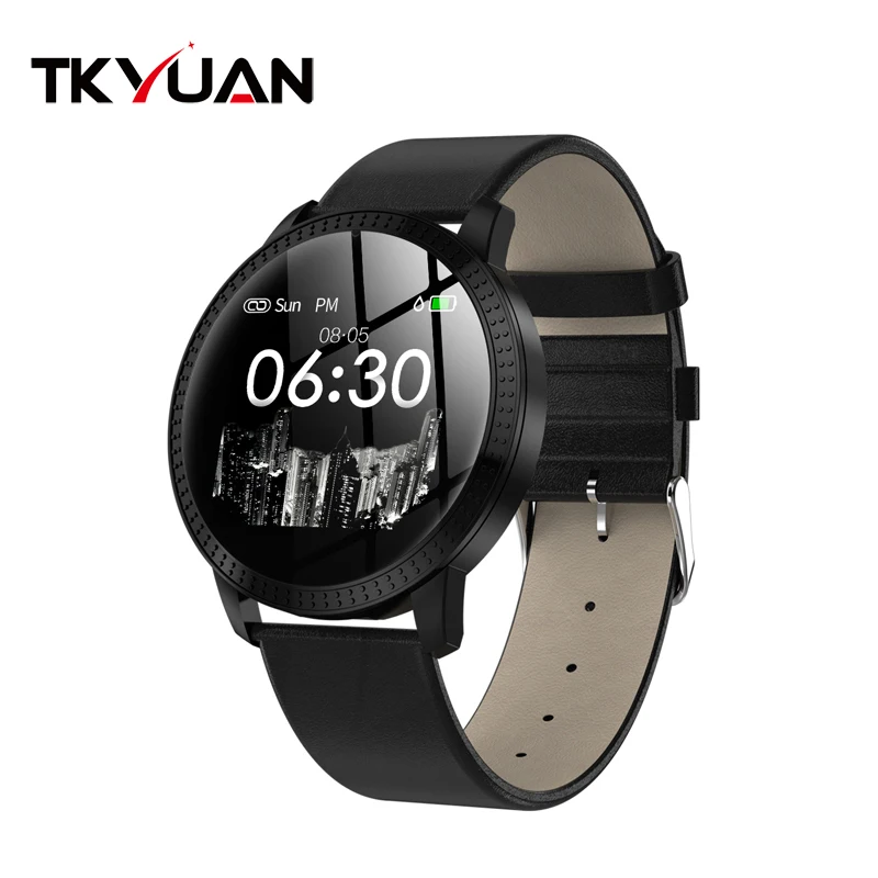 black TKYUAN CF18 Смарт-часы IP67 водонепроницаемые женские высококачественные металлические ювелирные изделия браслет измеритель сердечного ритма Обнаружение вызова напоминание - Цвет: black