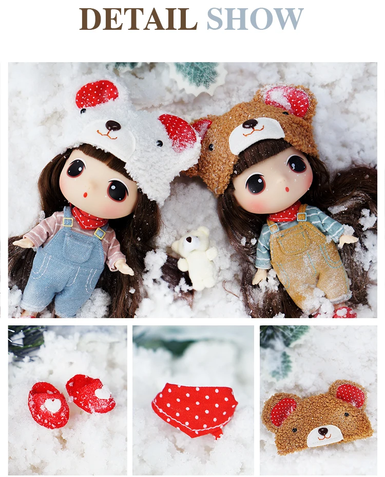 Кукла Ddung 18 см штаны на подтяжках медведь подлинный корейский одевание кукол BJD прекрасный ребенок девочка классическая коллекция подарок на год
