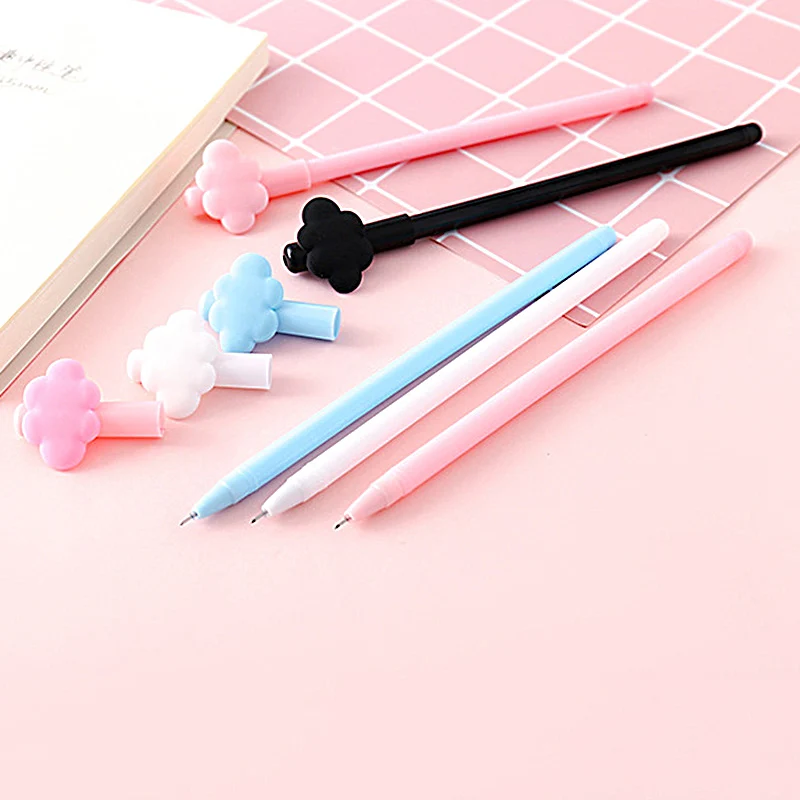 5 шт. милые ручки с облаком новинка одноцветные гелевые кавайные нейтральные для