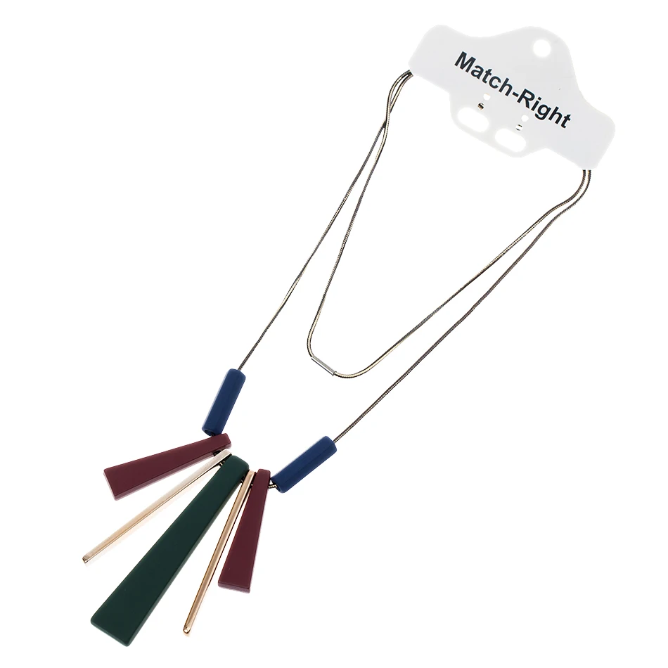 Match-Right Women Necklace Statement Long Necklaces& Pendants Wood Necklace For Women Jewelry YJZ-8006