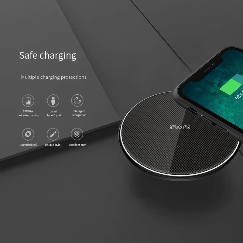 Nillkin подарочный набор QI Быстрое беспроводное зарядное устройство+ usb кабель для зарядки+ чехол для iPhone Xs Max/Xr/X 10 Вт зарядная площадка Рождество